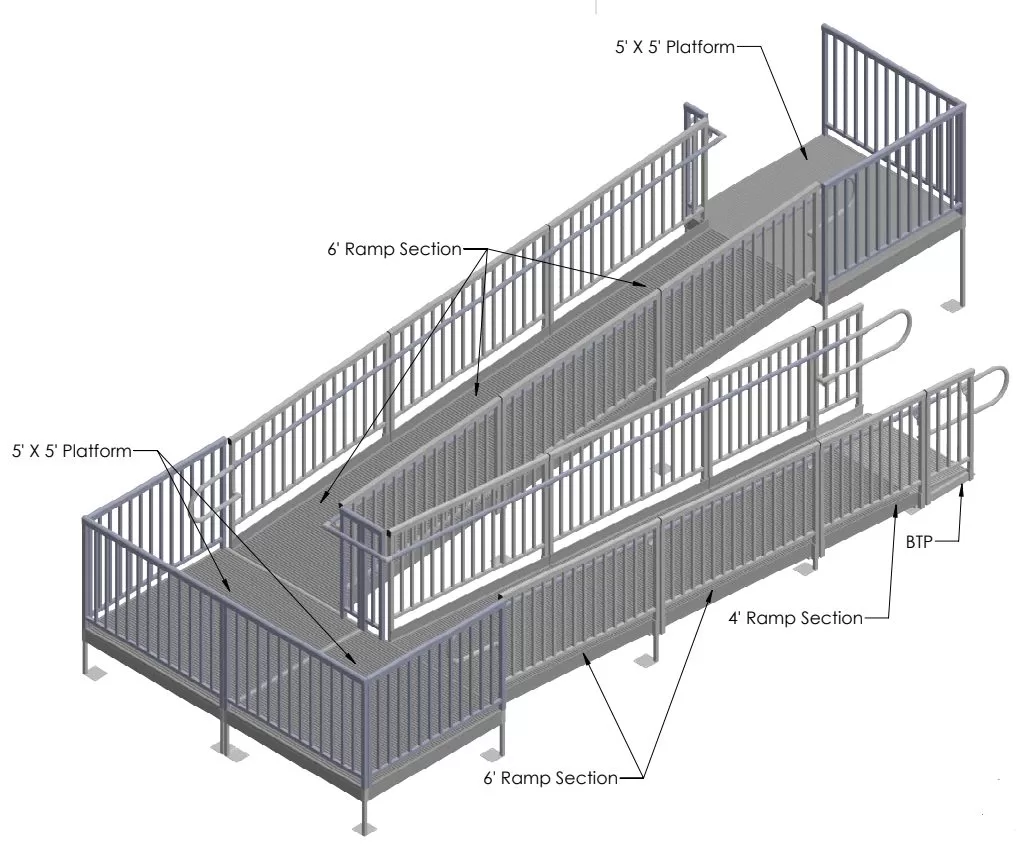 Switchback ramp sketch
